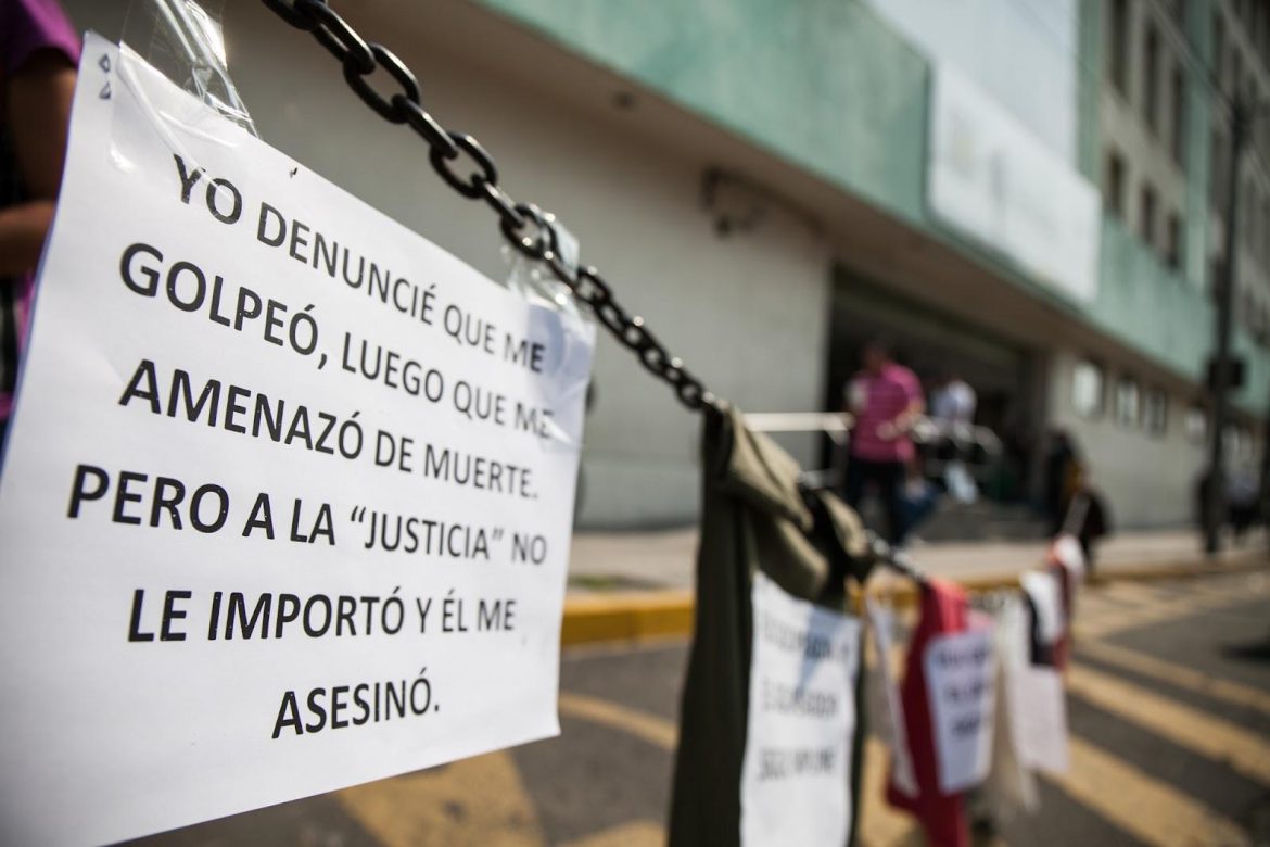 Protesta contra feminicidio