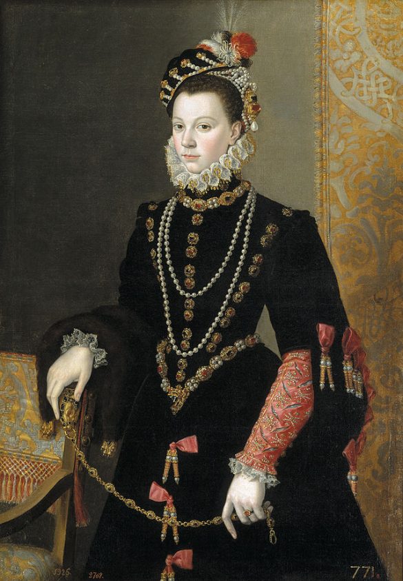 Isabel de Valois. Retrato: Juan Pantoja de la Cruz.