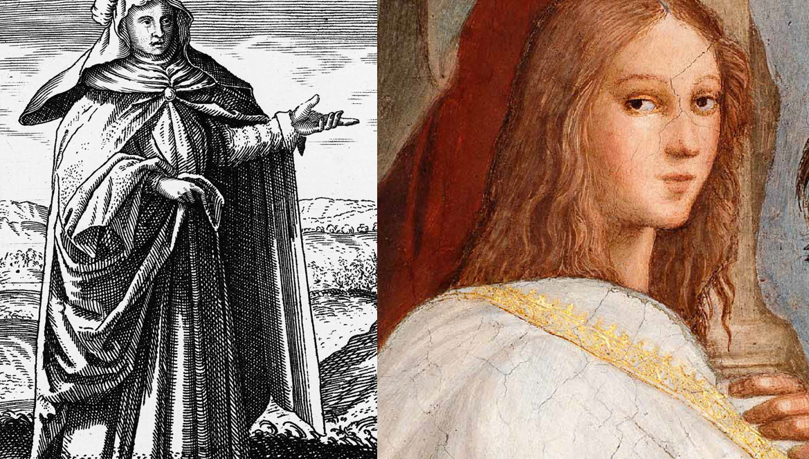Miriam "La Judía" e Hipatia de Alejandría. Imagen: Especial