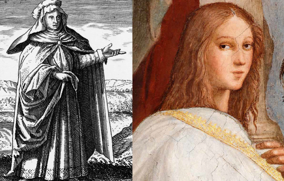 Miriam "La Judía" e Hipatia de Alejandría. Imagen: Especial