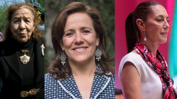 De izquierda a derecha: Rosario Ibarra de Piedra, Margarita Zavala y Claudia Sheinbaum. Imagen: Especial.