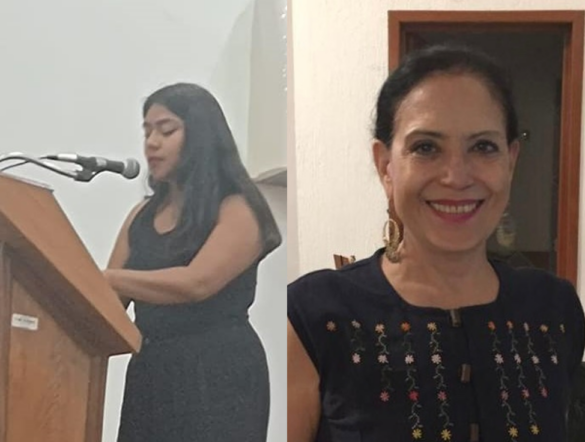 De izquierda a derecha, Binniza Andrés Carballido y María de los Ángeles Peralta Arias, rectora interina del SUNEO.