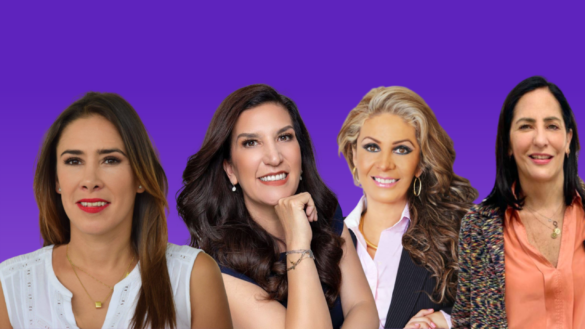 De izquierda a derecha: Mariana Moguel Robles, Kenia López Rabadán, Nora Arias Contreras y Lía Limón García. Fotografía: Especial