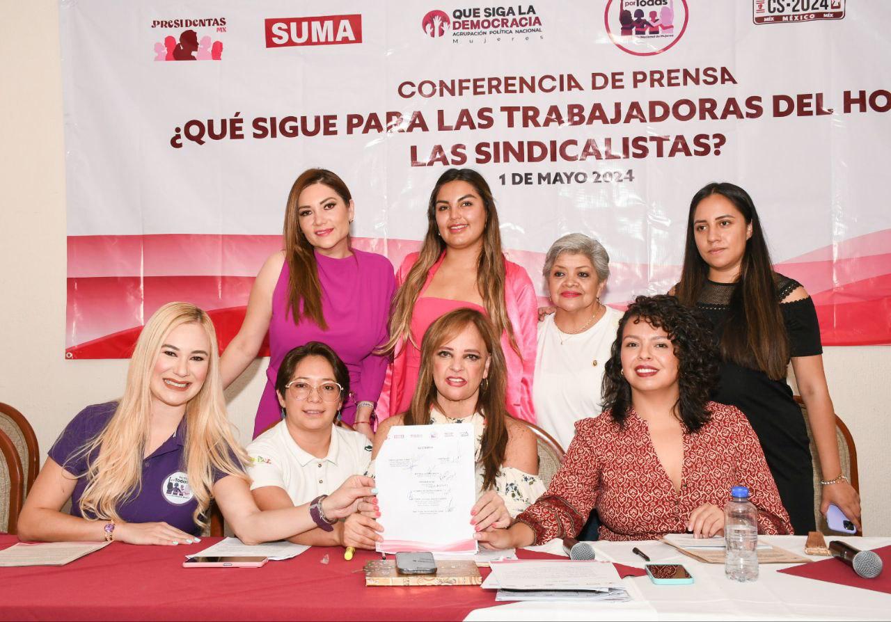 Sheinbaum pacta con mujeres sindicalistas trabajadoras del hogar