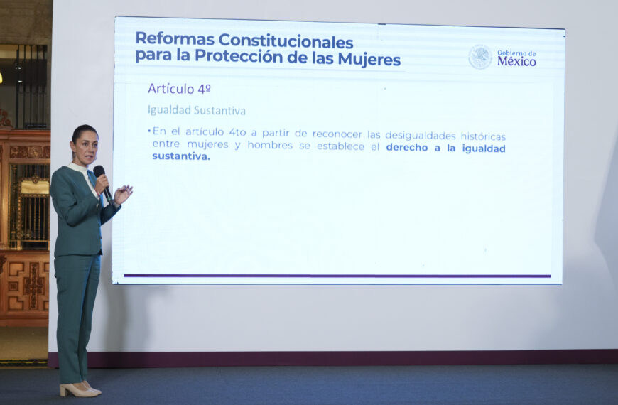 Sheinbaum enviará 11 iniciativas para reformar leyes en favor de mexicanas