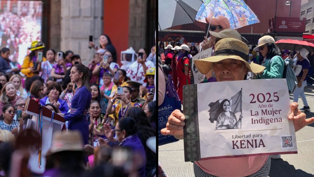 Gobierno dedica 8M a mujeres indígenas; en calles claman justicia por Kenia y Sandra Domínguez