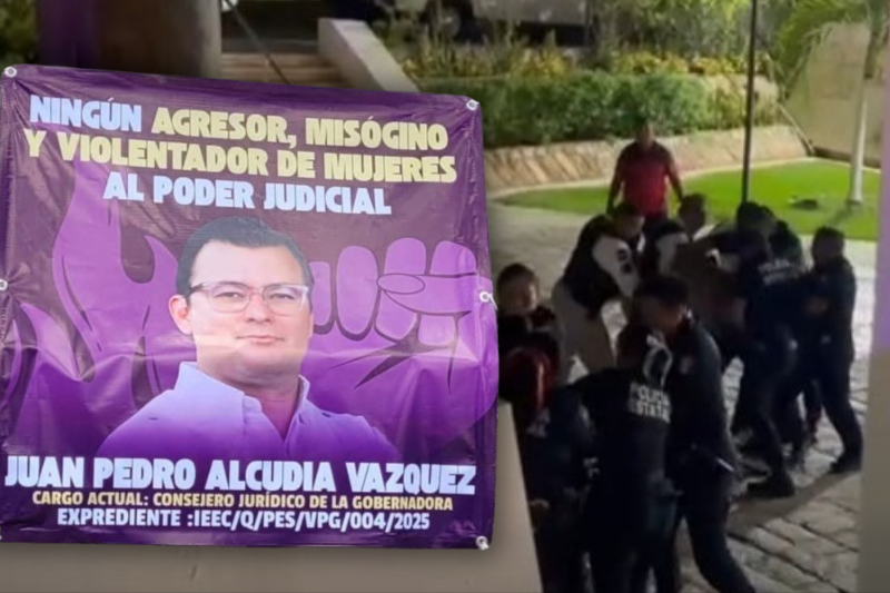 Criminalizan protesta feminista en Campeche. Red de Colectivas piden libertad de expresión