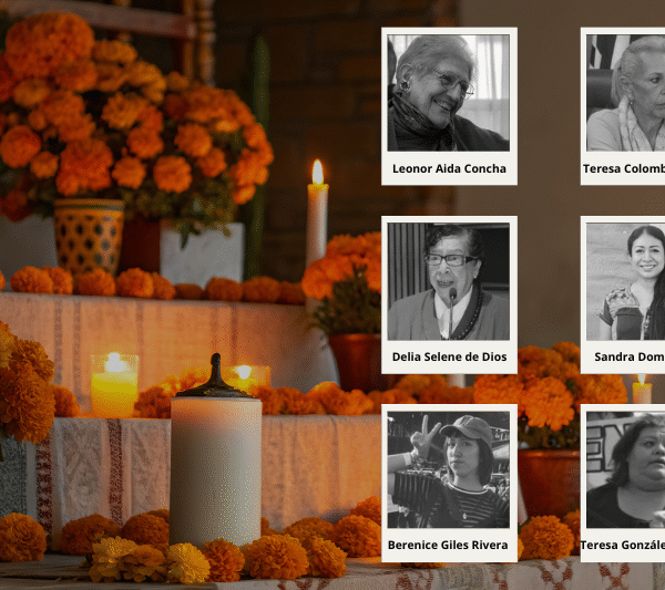 Altar para feministas, defensoras y periodistas fallecidas este 2025