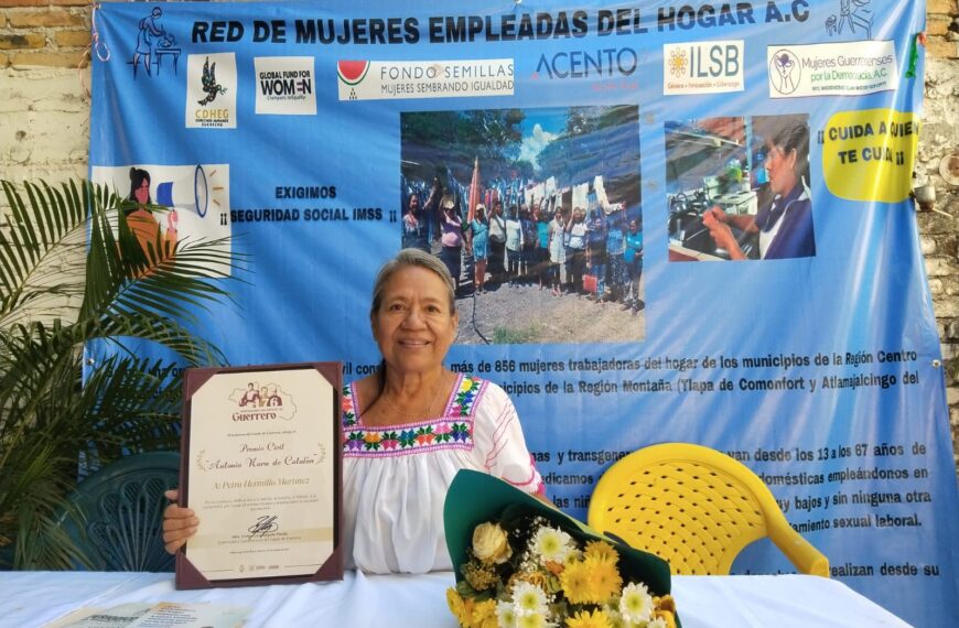 Premian a Petra Hermillo Martínez, defensora por los derechos de empleadas del hogar