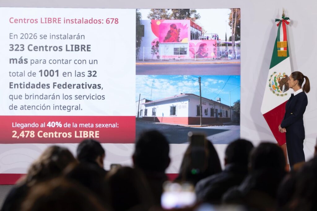 Sheinbaum anunció ampliación de red Centros LIBRE para las mujeres en este 2026